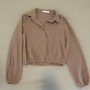Oak + Fort croped blouse, XS